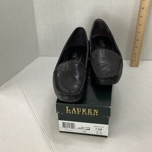 Ralph Lauren Clata black leather loafers, size 7.5B